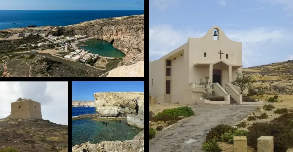 The spectacular coastline of Dwejra Bay is one of Gozo's most iconic landscapes. Although the famous Azure Window collapsed in 2017, the area remains one of Malta's most impressive natural attractions, offering dramatic cliffs, remarkable geological formations and unforgettable panoramic views.<br />