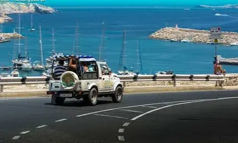 Jeep to Citadel bastions overlooking Victoria and Gozo