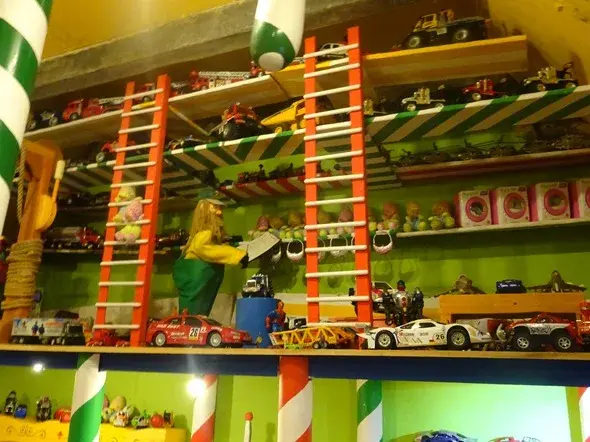 Themed shop inside Popeye Village Malta’s original film set.  Visitors can enter several buildings and discover themed displays.