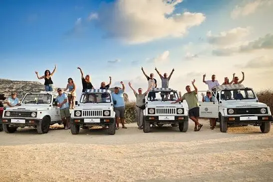 Fun with the jeep on the beach and admiring