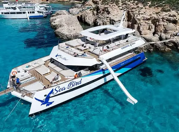 The Sea Bird, Blue Lagoon, Crystal Lagoon & Sea Caves Boat Tour The Sea Bird an incredibly beautiful boat - Blue Lagoon, Crystal Lagoon & Sea Caves Boat Tour